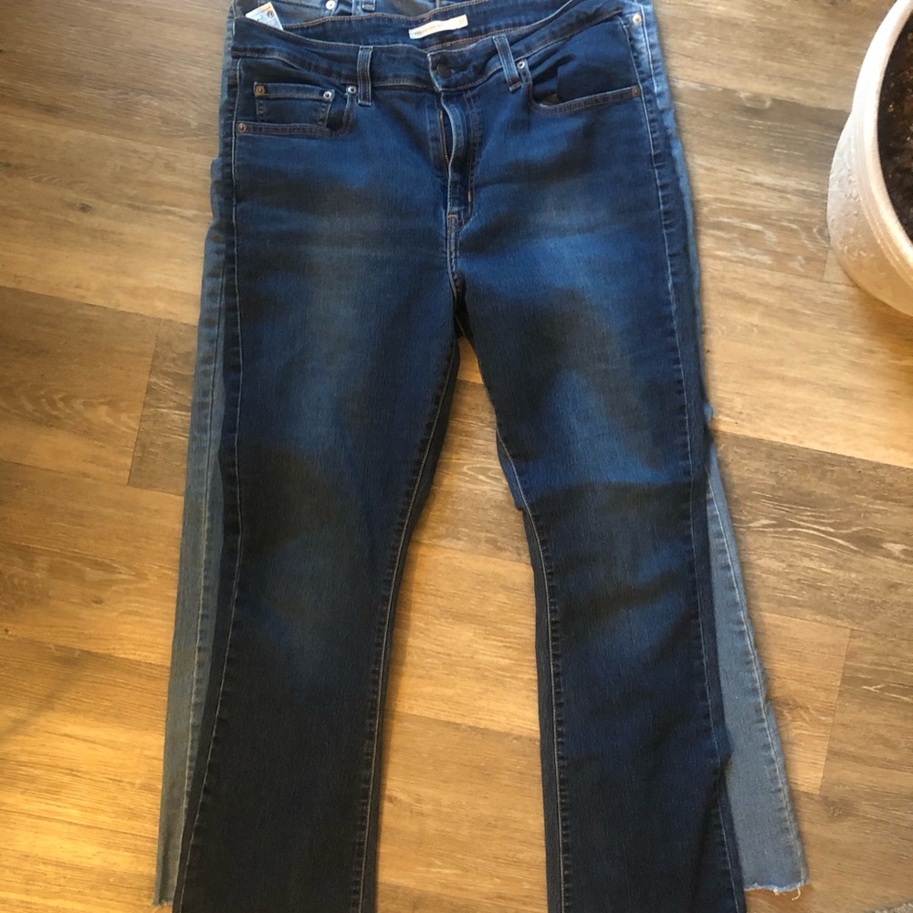 Levis Dark Blue Stretch Jeans - 725 Bootcut